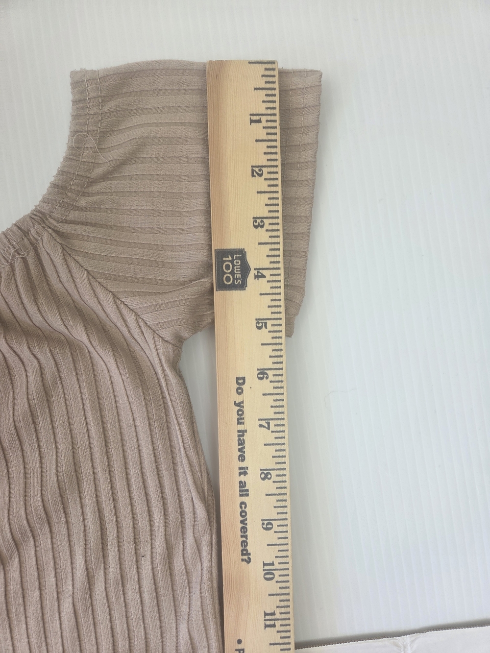 Say What? One-Shoulder Ribbed Button-Front Dress - Beige - Picture 5 of 10